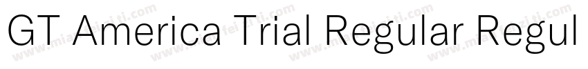 GT America Trial Regular Regular字体转换